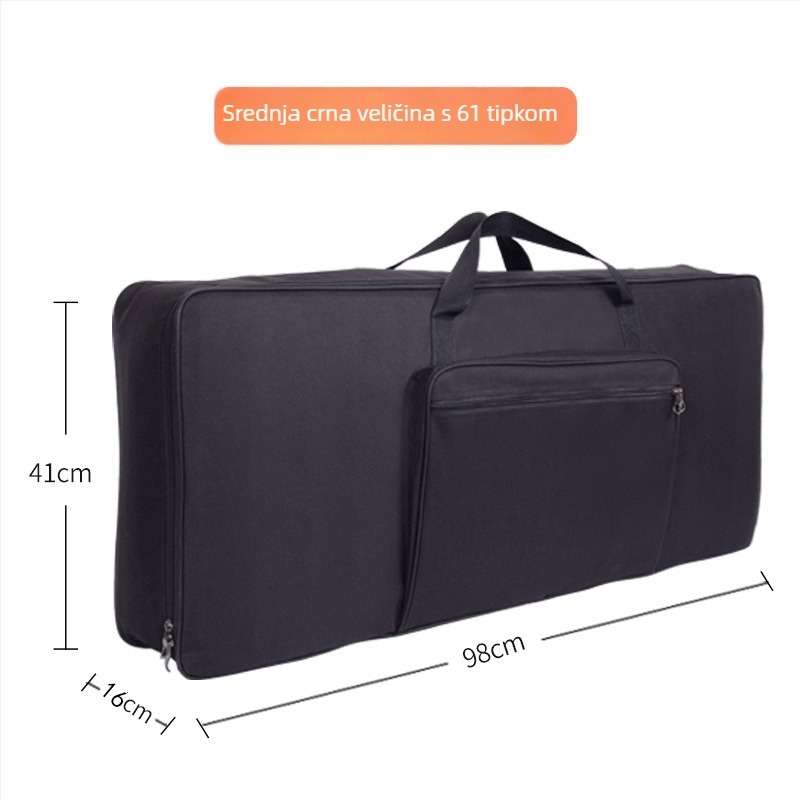 Torba za električno piano, 61 tipki, univerzalna, debeli pamučni jastuk, vodootporna (torba za instrumente)