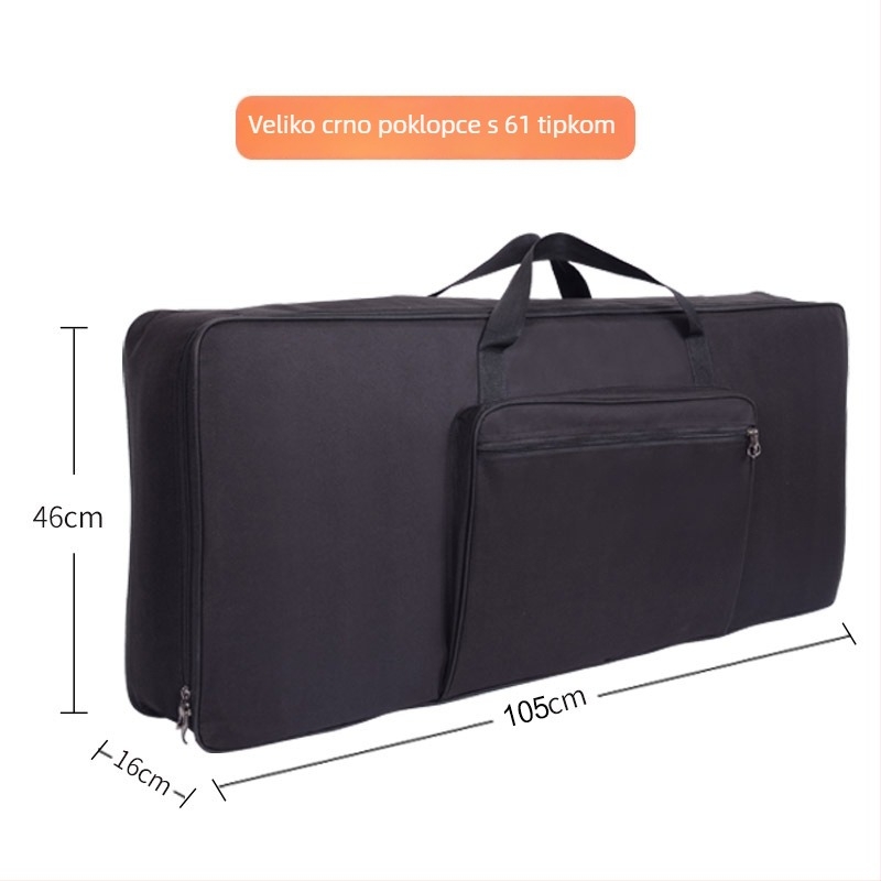 Torba za električno piano, 61 tipki, univerzalna, debeli pamučni jastuk, vodootporna (torba za instrumente)