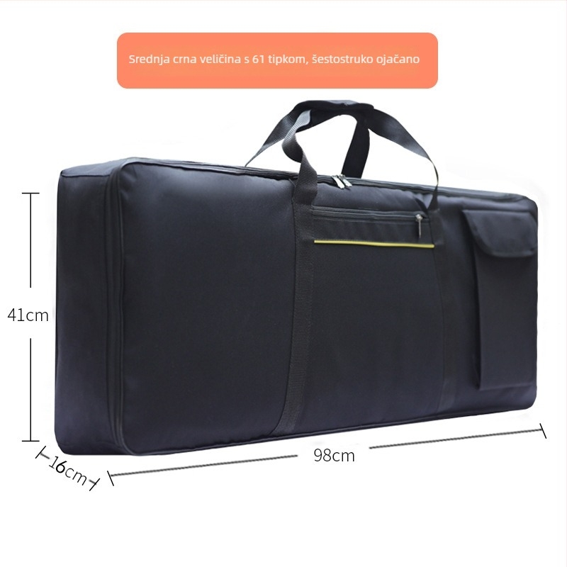 Torba za električno piano, 61 tipki, univerzalna, debeli pamučni jastuk, vodootporna (torba za instrumente)