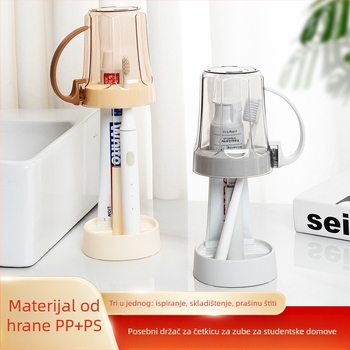 Držač za četkicu s drškom, prašnjela čašica za ispiranje, odvojivi i perivi skladišni stalak — plast, paket 72 kom