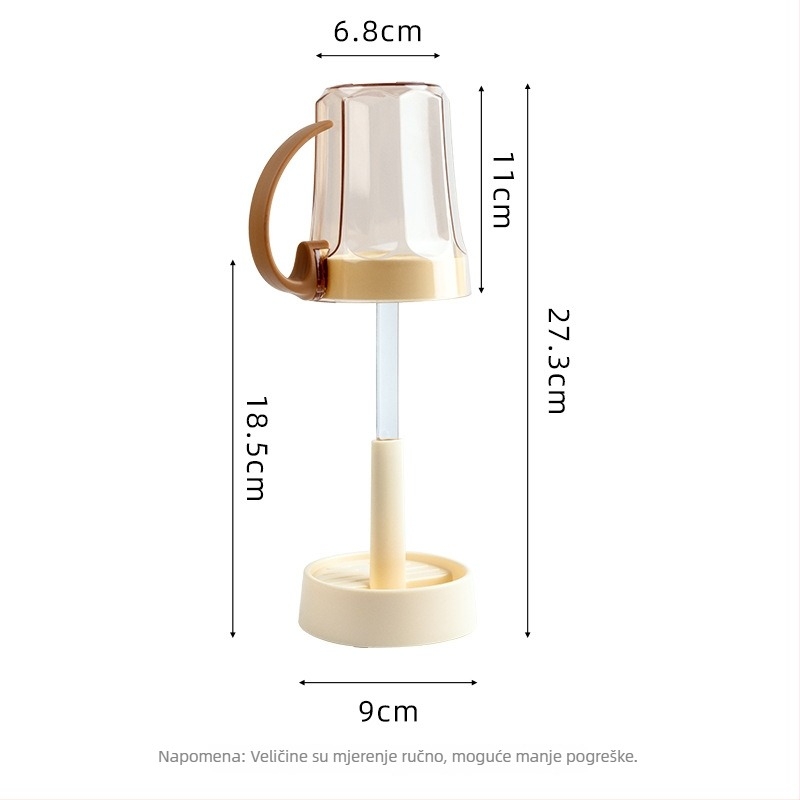 Držač za četkicu s drškom, prašnjela čašica za ispiranje, odvojivi i perivi skladišni stalak — plast, paket 72 kom