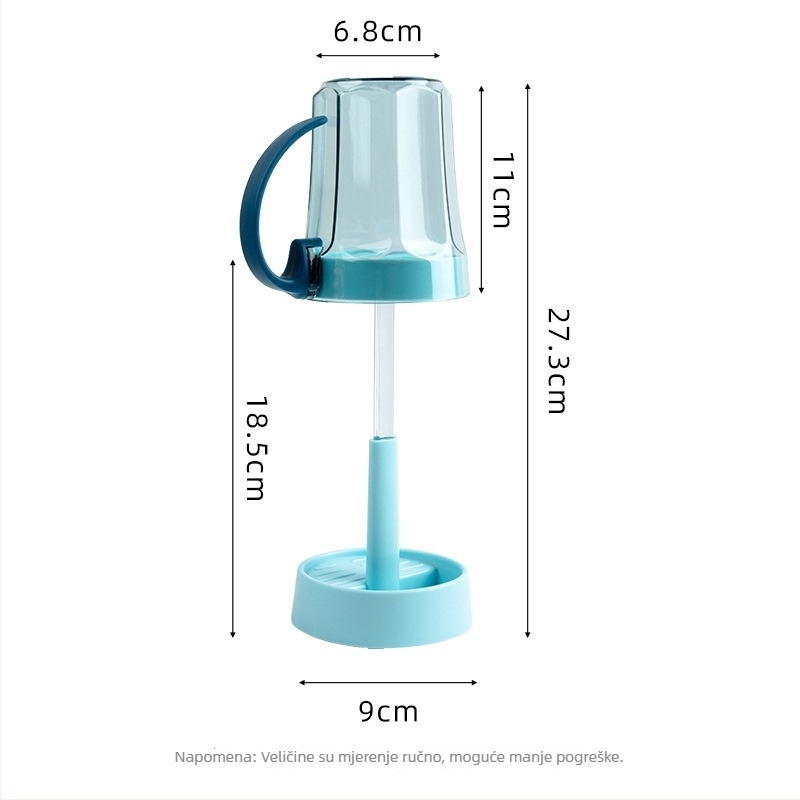 Držač za četkicu s drškom, prašnjela čašica za ispiranje, odvojivi i perivi skladišni stalak — plast, paket 72 kom