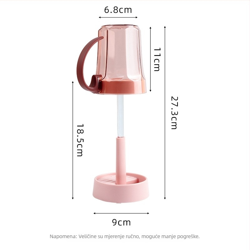 Držač za četkicu s drškom, prašnjela čašica za ispiranje, odvojivi i perivi skladišni stalak — plast, paket 72 kom