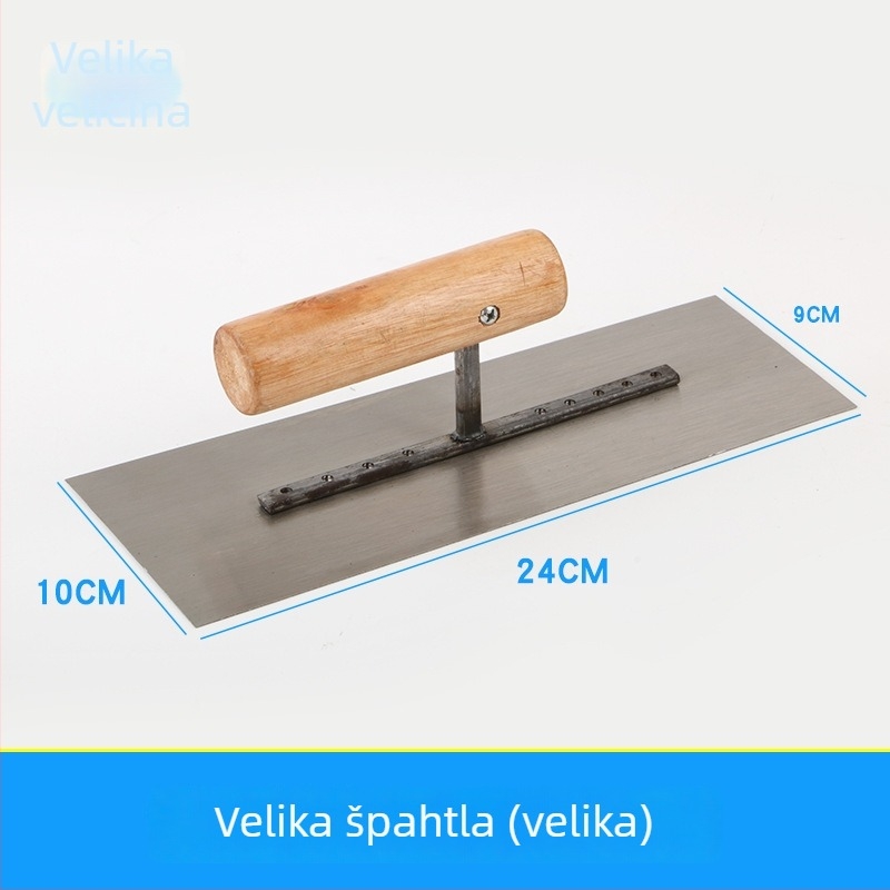 Malterska špatula s drvenom drškom i nehrđajućom čeličnom oštricom, debljina 0,5, Haokai