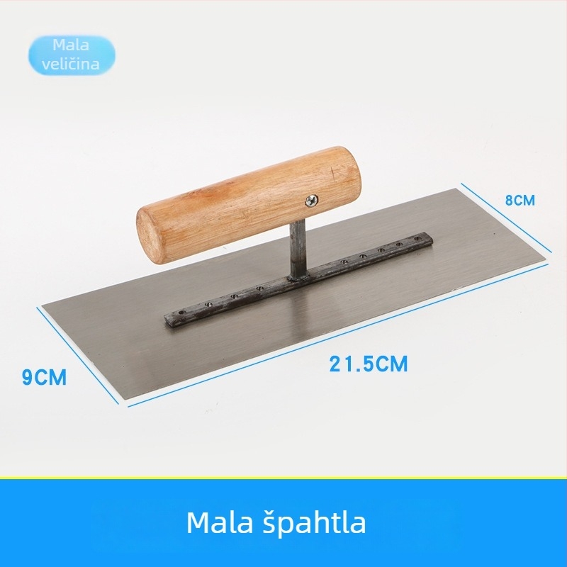 Malterska špatula s drvenom drškom i nehrđajućom čeličnom oštricom, debljina 0,5, Haokai