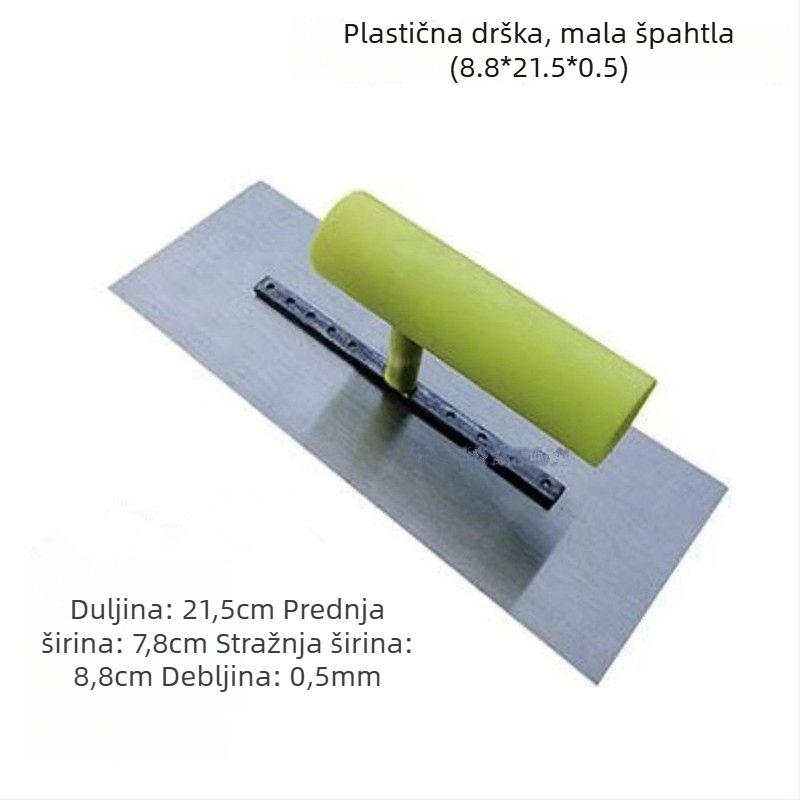 Malterska špatula s drvenom drškom i nehrđajućom čeličnom oštricom, debljina 0,5, Haokai