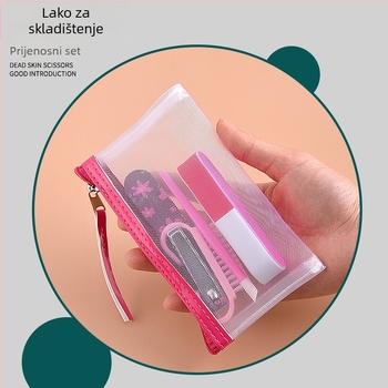 Yan Daier prijenosni set alata za njegu noktiju - nehrđajući čelik, 49 g neto, alat za brušenje površine nokta