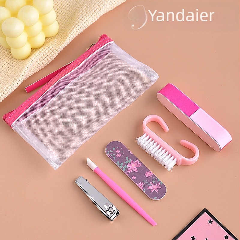 Yan Daier prijenosni set alata za njegu noktiju - nehrđajući čelik, 49 g neto, alat za brušenje površine nokta