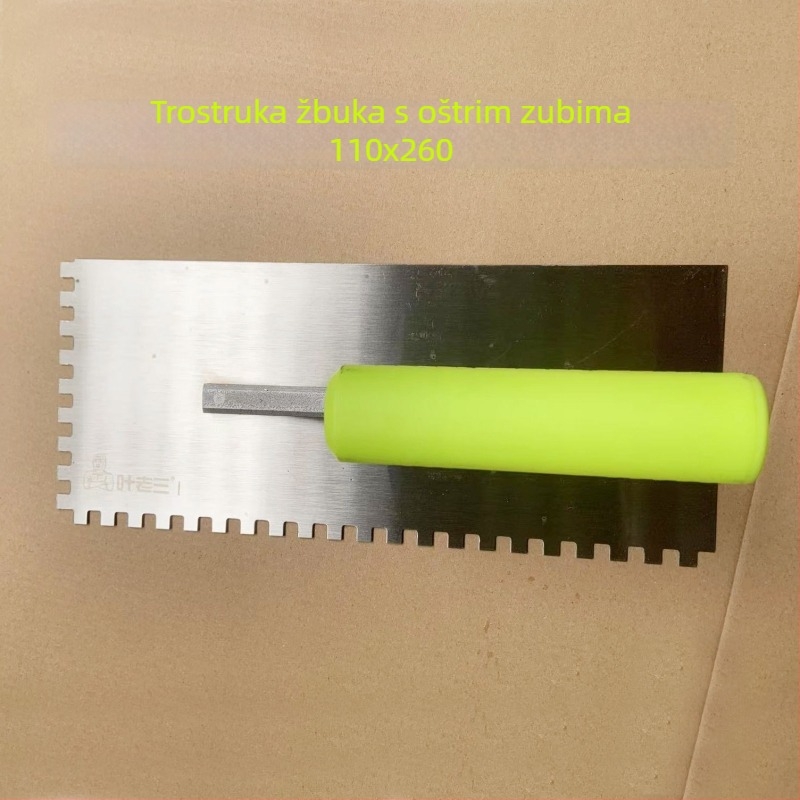 Zubata špatula za žbukanje keramičkih pločica