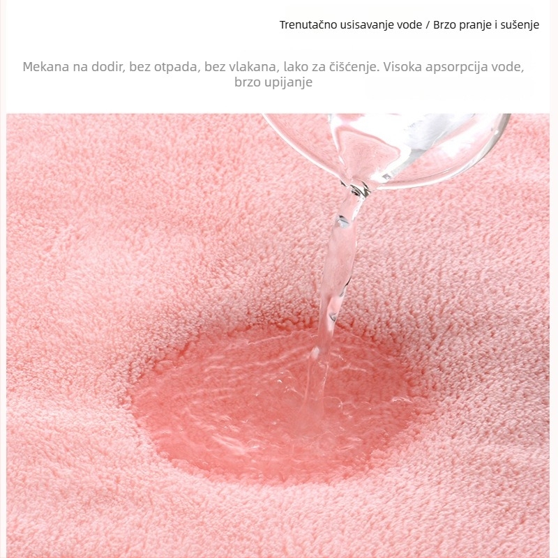 Šešir za sušenje kose, superupijajući koralni flis, crtani stil, težina iznad 100 g, brenda Card love ya, za opću upotrebu