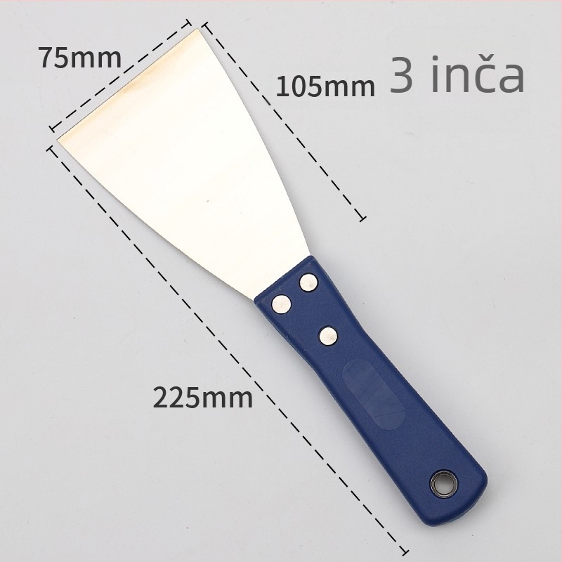 Špatula za kit s nehrđajućim čelikom, produžena debela oštrica za bojanje i čišćenje