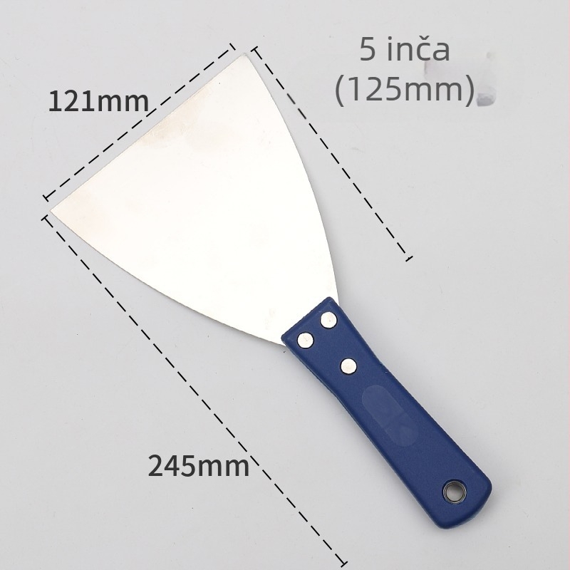 Špatula za kit s nehrđajućim čelikom, produžena debela oštrica za bojanje i čišćenje