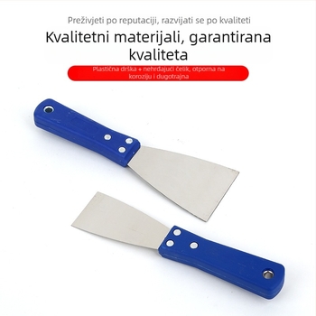 Špachtla za kit s plastičnim držalom, nehrđajući čelik oštrica, debeli dizajn za zidove i pripremu za boje