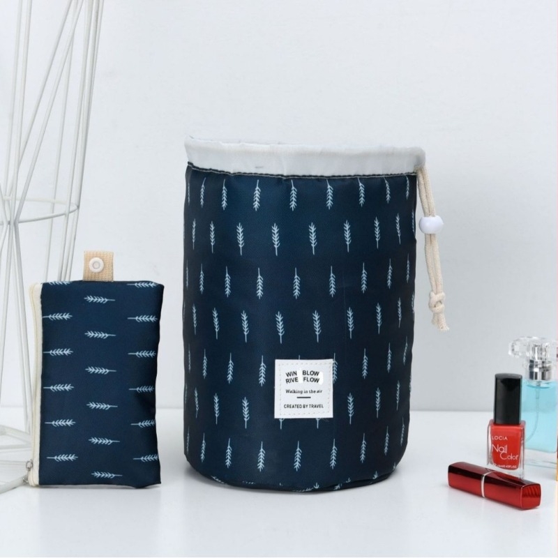 Kozmetička torbica cilindričnog oblika od Oxford platna, višestruka namjena, zidno montirana za putovanja, šminku, stolno i kupaonice skladištenje