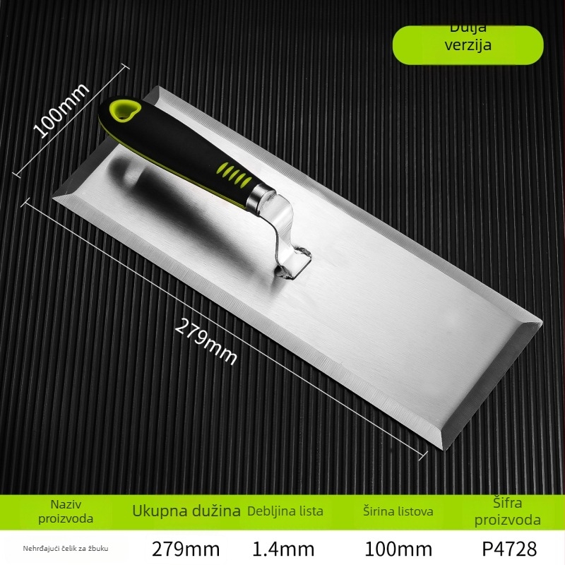 Enjoy Nehrđajuća čelična špatula za mort – ploski nož, za dekoraciju i gradnju, industrijske kvalitete