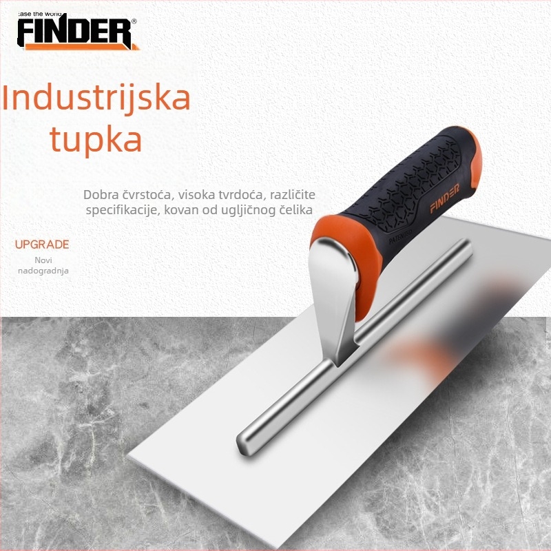 FINDER spatula za kit s zubom za pločice, oštrica od čelika 50#, plastična drška