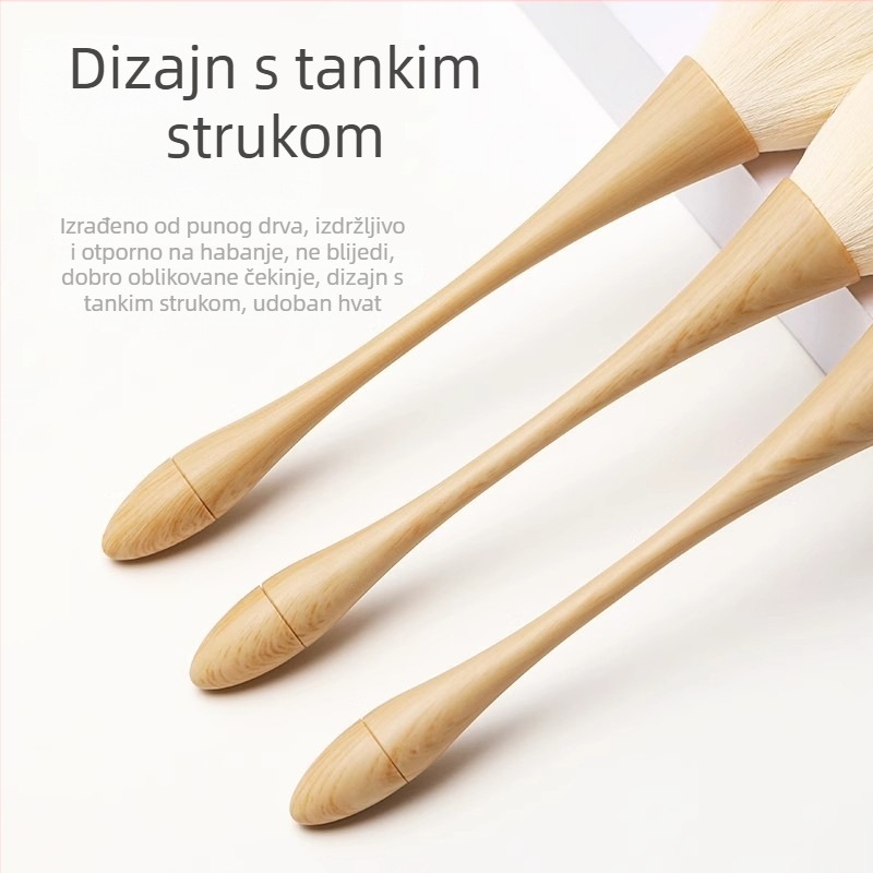 Četkica za prašinu noktiju s dugom drškom i mekanim dlačicama za čišćenje noktiju