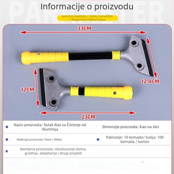 Teška špatula za kit s aluminijskom glavom, za glaziranje, čišćenje i višestruku dekorativnu primjenu