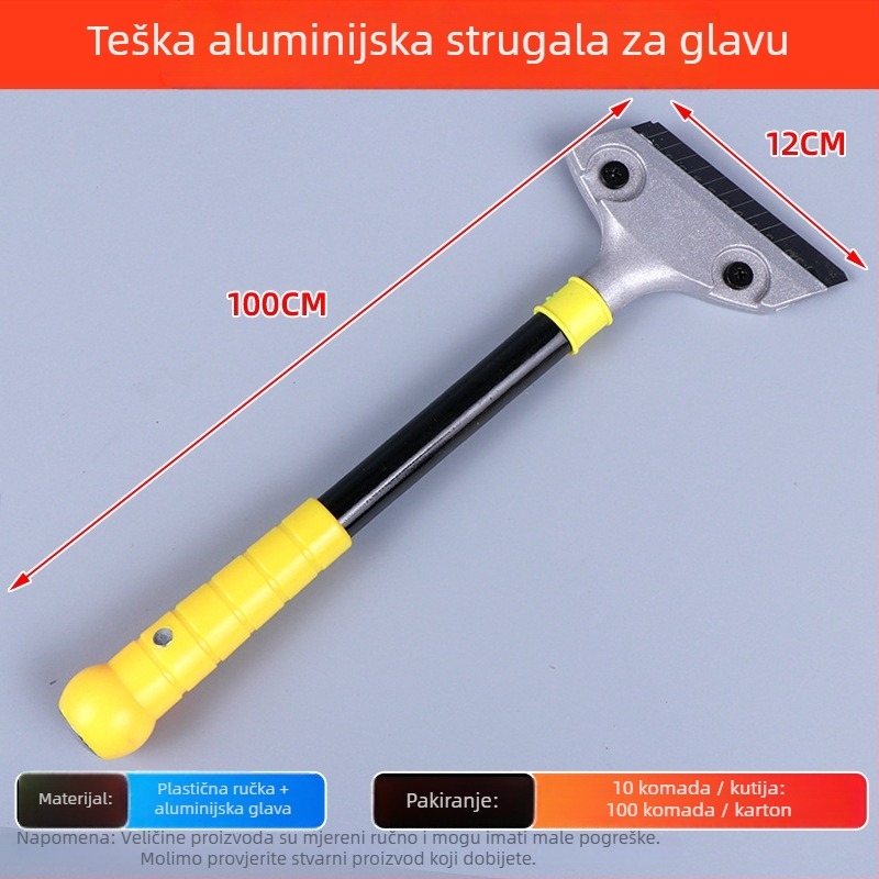 Teška špatula za kit s aluminijskom glavom, za glaziranje, čišćenje i višestruku dekorativnu primjenu