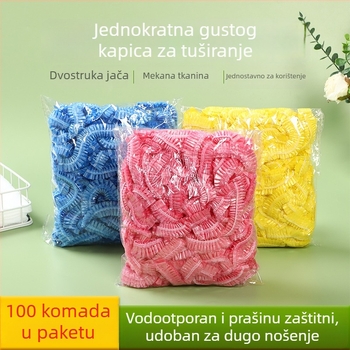 Jednokratna kapa za tuširanje, PE, za frizersku/kućnu/hotel upotrebu, jednokratna upotreba, mogućnost prilagodbe