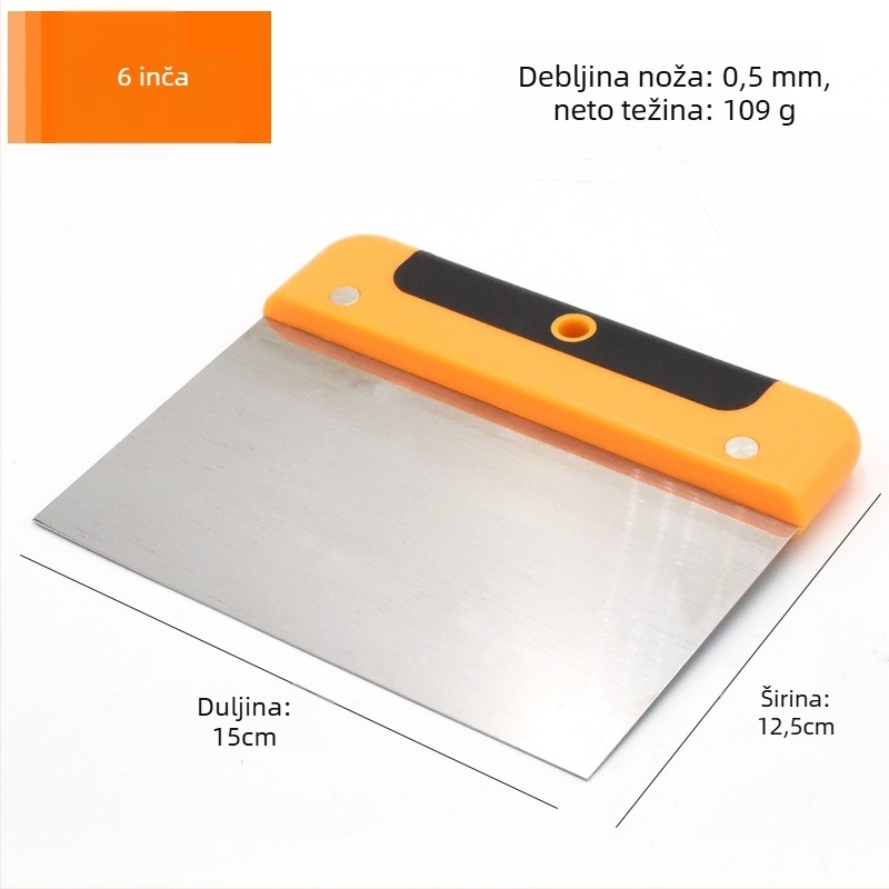 Nerđajući čelik: škraper, alat za žbukanje i spatula za automobilsku opremu