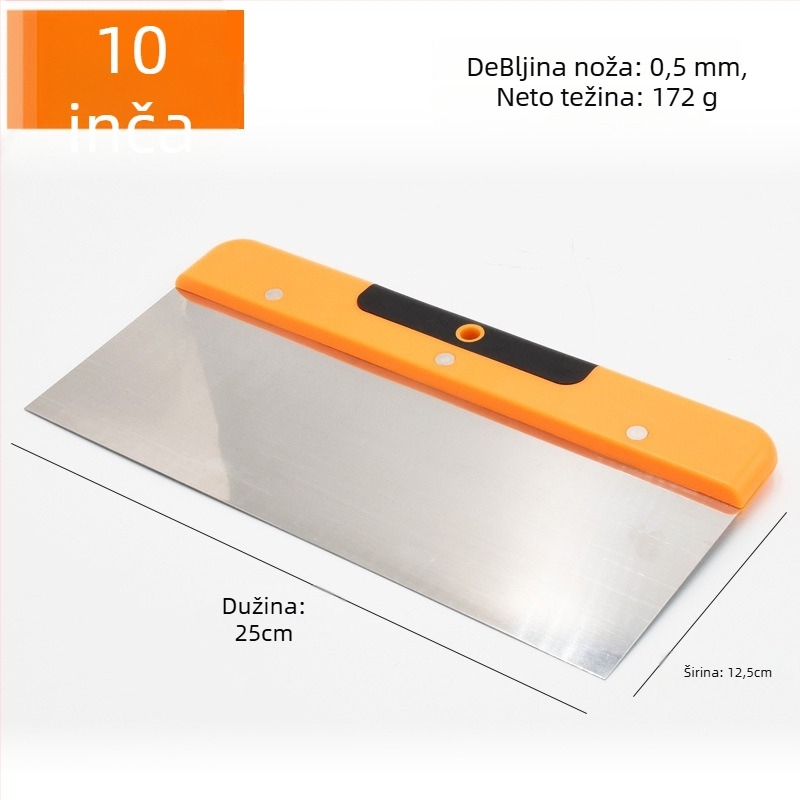 Nerđajući čelik: škraper, alat za žbukanje i spatula za automobilsku opremu