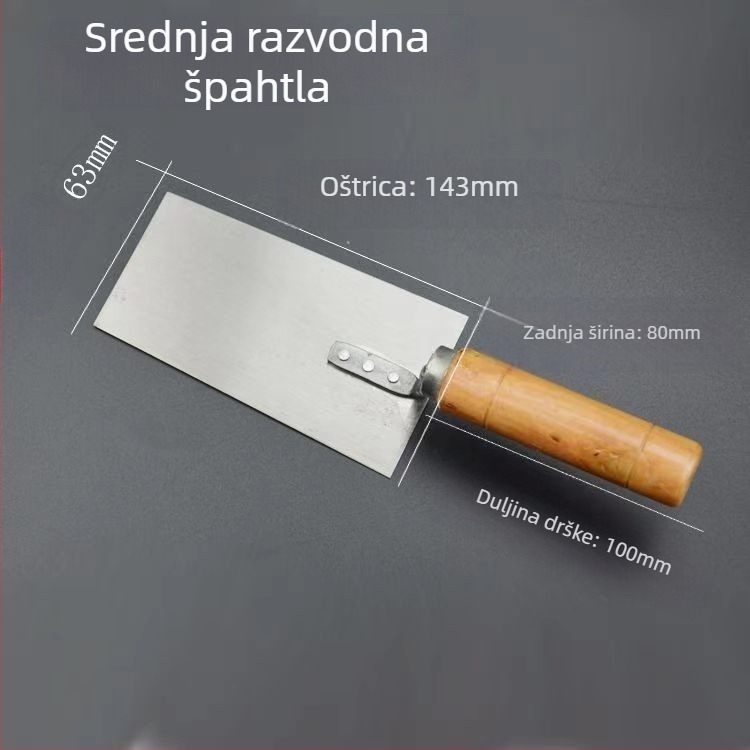 Zidarova špatula od karbonskog čelika s alatom za zaobljivanje rubova