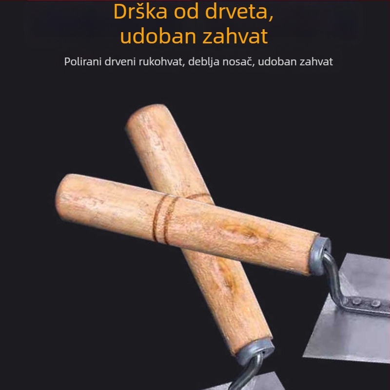Zidarova špatula od karbonskog čelika s alatom za zaobljivanje rubova