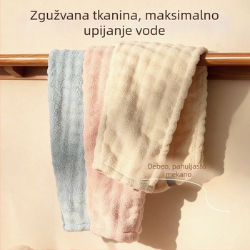 Kapa za sušenje kose od koralnog fleesa, ultra upijajuća i brzo suši, jednodjelni dizajn, za žene i odrasle, višekratna uporaba