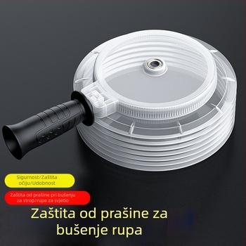 Električni bušački čekić s kućištem za zaštitu prašine i nastavkom za otvorenje rupa, kompatibilan s držačem za skupljanje prašine