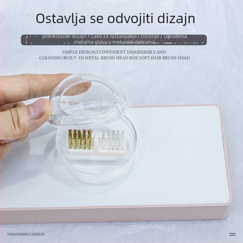 Četka za čišćenje glave poliranja noktiju, dvostruka uporaba: meka i tvrda bakrena žičana četka, plastična konstrukcija; neto sadržaj 288; kategorija: alati za poliranje površine noktiju