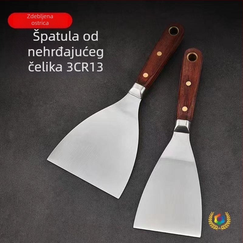 Set alata za bojanje – drvena drška i čelična glava, nehrđajući čelik, četiri komada, alat za odmrzavanje