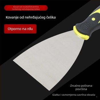 Debela špatula od nehrđajućeg čelika, trokutasti tip, alat za struganje i izravnavanje zidova