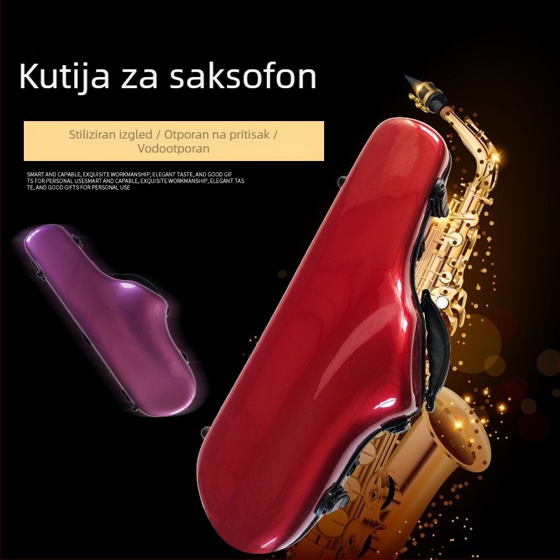 Saksofon futrola – ABS+PC konstrukcija, Sanson branda, vodootporna i otporna na habanje, naramenica s jastukom zraka