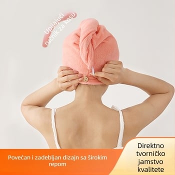 2025 nova brzo sušeća kapa za kosu od koralnog flisa, apsorbirajuća tuš kapa za odrasle i ručnik za sušenje glave za studente