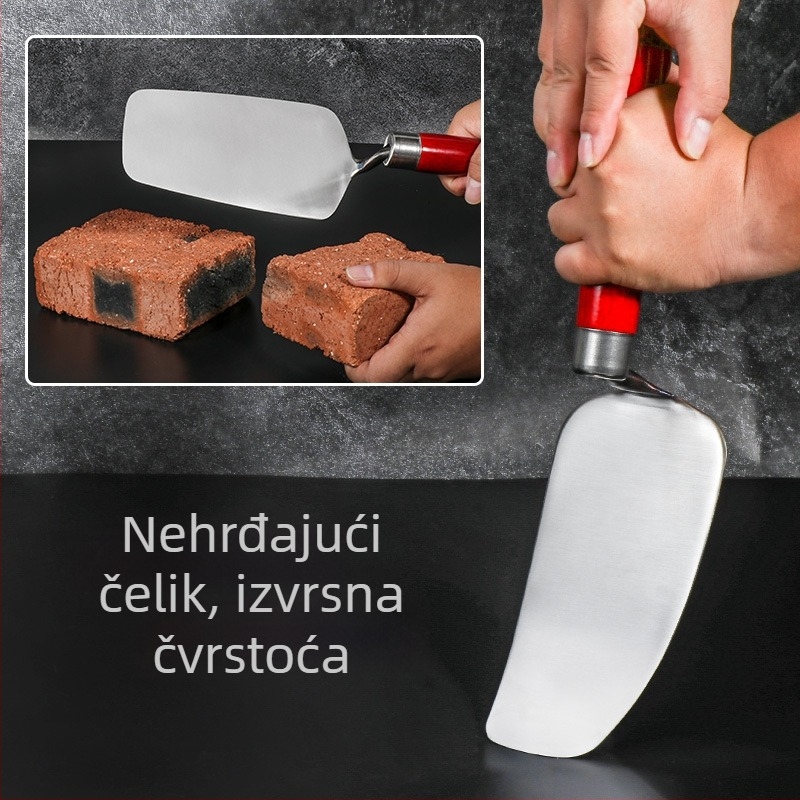 Nehrđajući čelični nož za žbukanje, kovano u jednom komadu, opružni čelik, plošni tip noža za zidarske radove