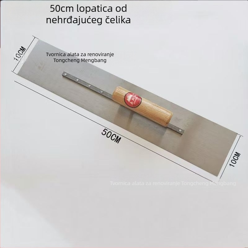 Špachtla za žbukanje s konstrukcijom od ugljičnog i nehrđajućeg čelika za epoksidne podove i samonivelirajuću malteru