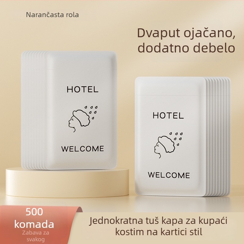 Jednokratna kapa za tuširanje, vodootporna, debela, za žene i djecu