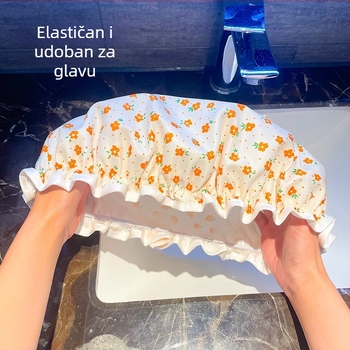 Dvostruka kapa za tuširanje od PVC-a, vodootporna za odrasle, za kupanje i šminku, višekratna upotreba