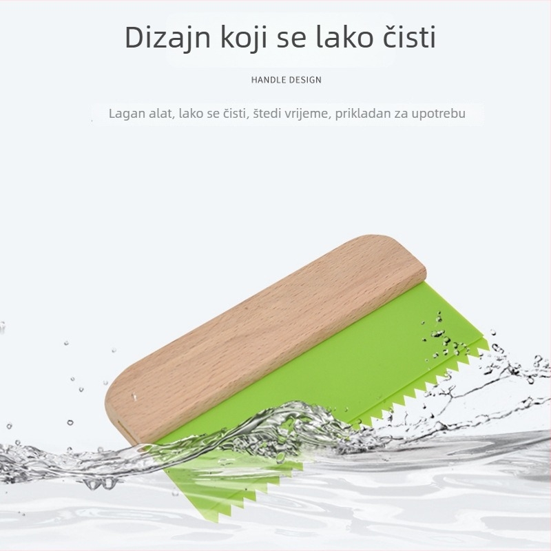 Kaparica s drškom od drveta i plastičnim tijelom, za teksturne materijale i umjetničko slikanje
