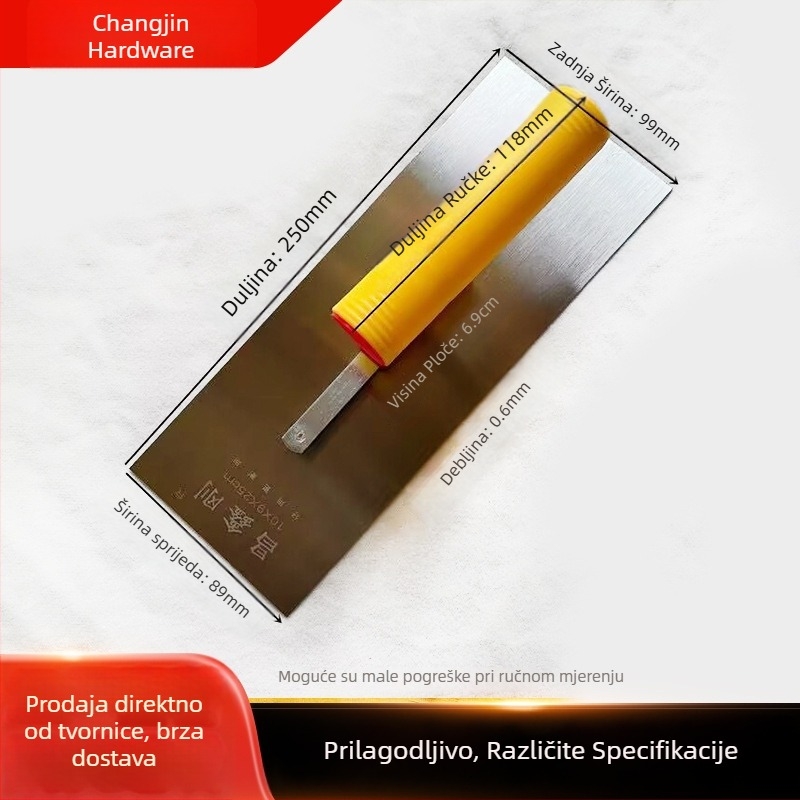 Ploški nož špahtla za žbuku i bojanje, pogodna za dekoraciju i gradilišta