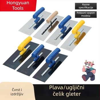 Špatula od nehrđajućeg čelika s rukohvatom od injekcijski oblikovane plastike, namijenjena za zidove, špachtanje i žbuku – za krovare i zidare