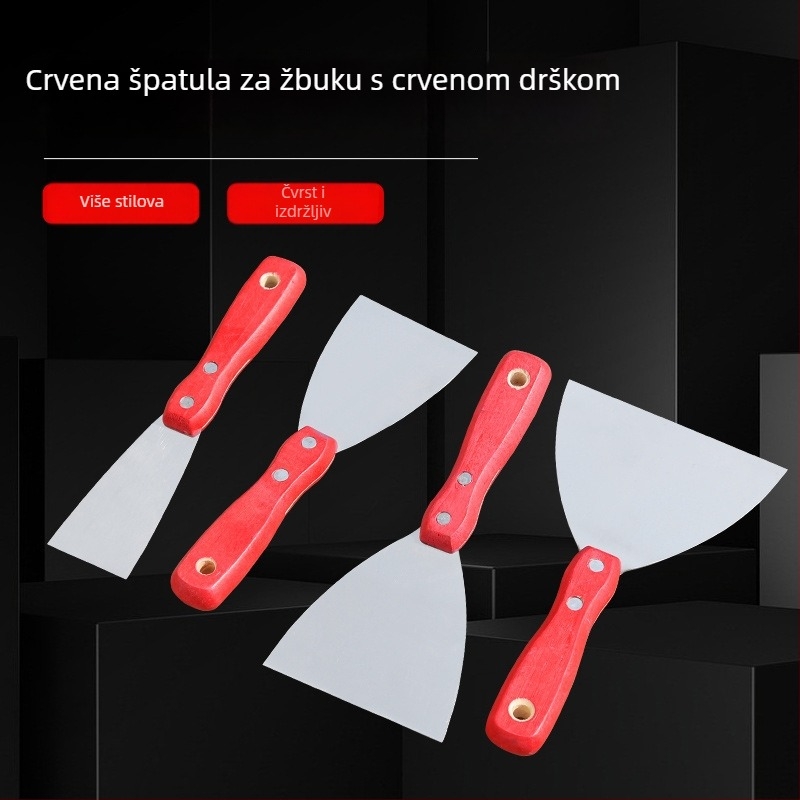 Špachtla za žbukanje s češkom ručkom za skidanje boje sa zidova, ravni tip noža