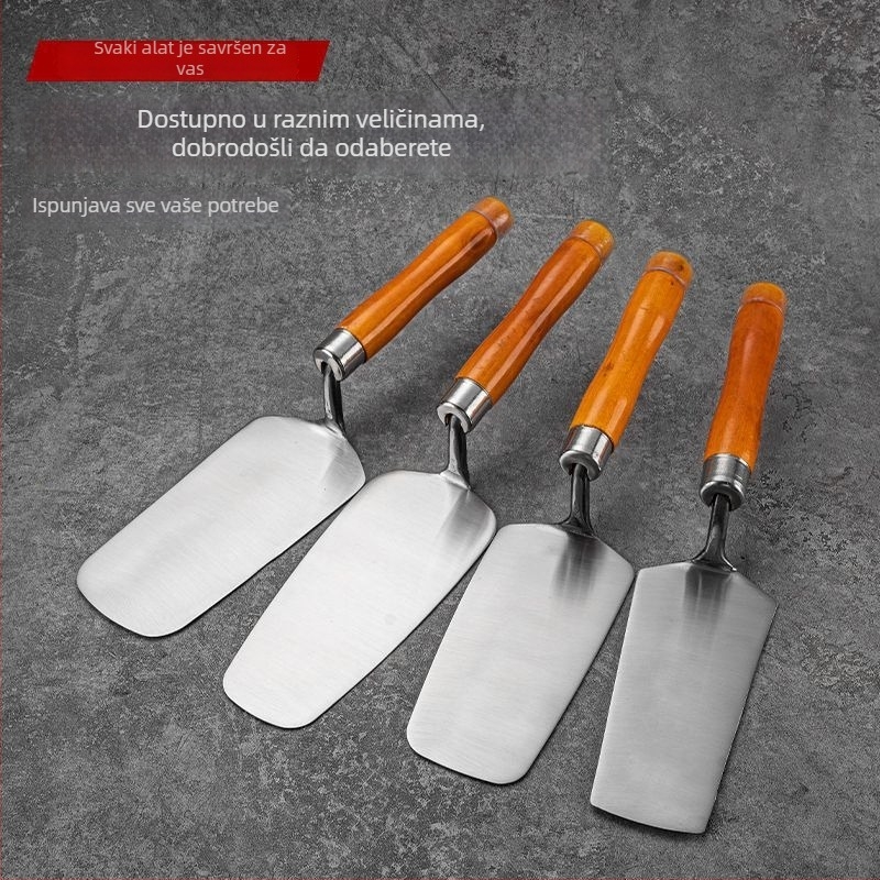 Nerđajući čelik, jednodijelni dizajn, model Putty scraper, namijenjen dekoriranju, s protukliznom ručkom.