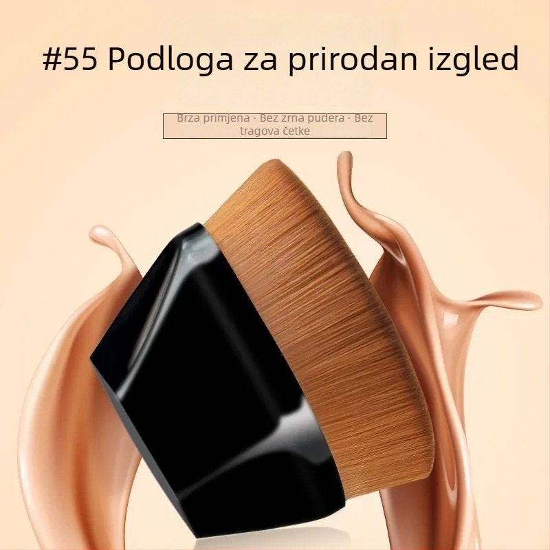 Četkica za puder u obliku otiska, glava gljive s mekim dlačicama, sintetička vlakna, plastična drška, u jednom pakiranju