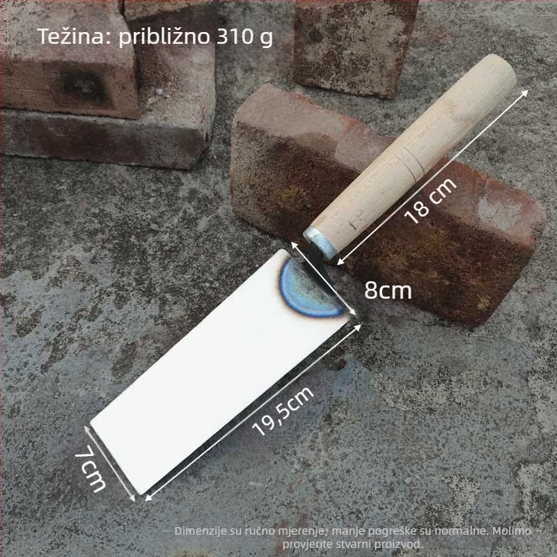Špatula za zidarske radove od kovanog manganskog čelika, zgusnuta; za zidanje, postavljanje cigli i pločica