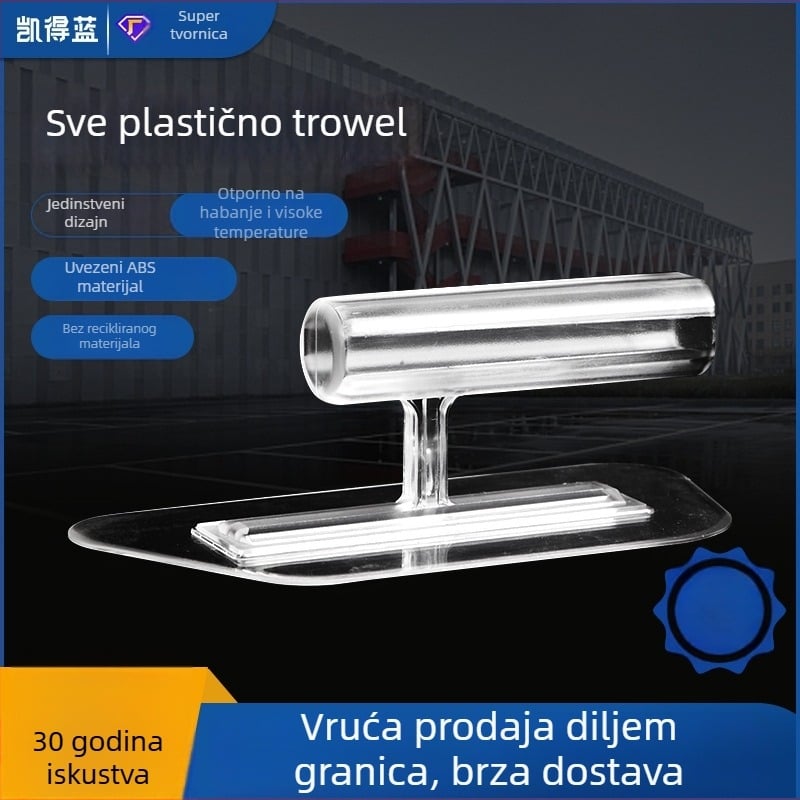 Plastična spatula s ploskim nožem za špachtanje i nanošenje vapnenog maltera