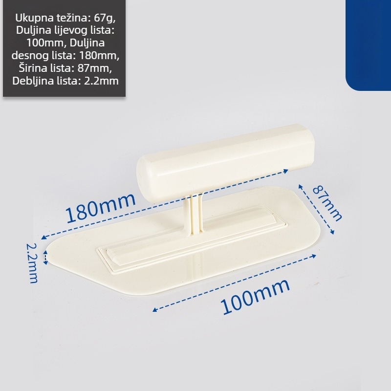 Plastična spatula s ploskim nožem za špachtanje i nanošenje vapnenog maltera