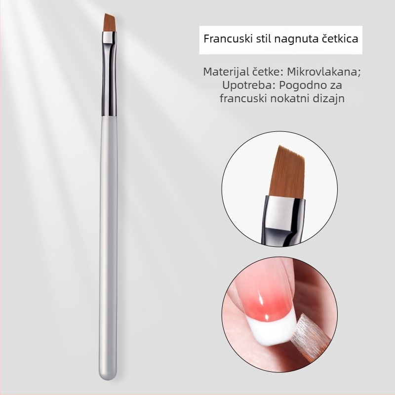 Set četkica za nokte — 7 kom, plastične dugačke ručke (Bodybuilding Research)