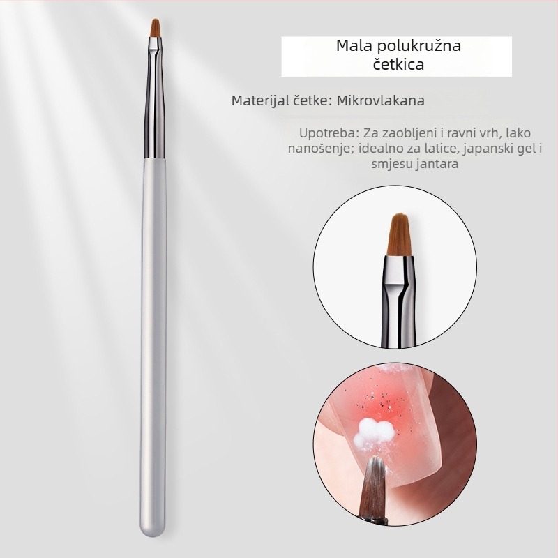 Set četkica za nokte — 7 kom, plastične dugačke ručke (Bodybuilding Research)